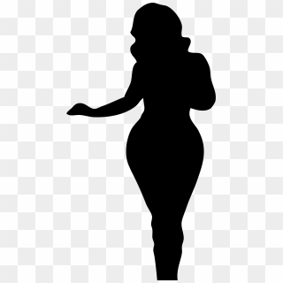 Full Body Black Woman Silhouette , Png Download - Silhouette Of Thick ...