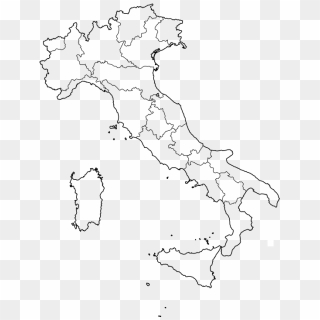 Italy Map With Regions - Map Of Italy Transparent, HD Png Download ...