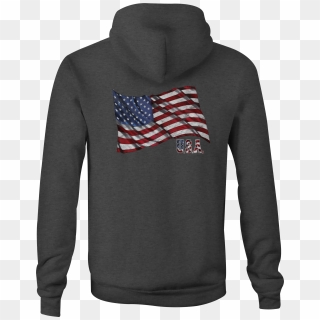 American Zip Up Hoodie Usa Flag Waving Hooded Sweatshirt - Hoodie, Hd 