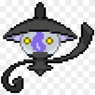 #pokemon #ghost #lamp #cute #sprite #pixel #purple - Pokemon Lampent Pixel Art, HD Png Download