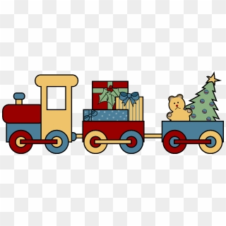 Train With Toys Clip Art - Christmas Toy Train Clipart, Hd Png Download 