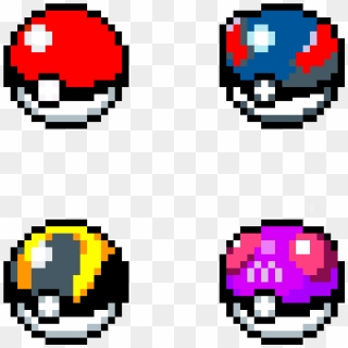 All Pokeballs In Pokemon - Pokemon Balls Pixel Art, HD Png Download ...