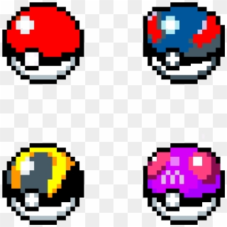 Pokeballs In Catching Rate Order Gen - Pokemon Pixel Art Master Ball, HD Png Download