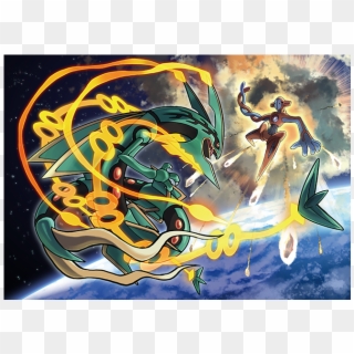 Shiny Mega Rayquaza Black, HD Png Download - 800x600 (#6753532