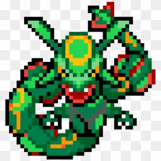 Rayquaza - Pokemon Pixel Art Rayquaza, HD Png Download