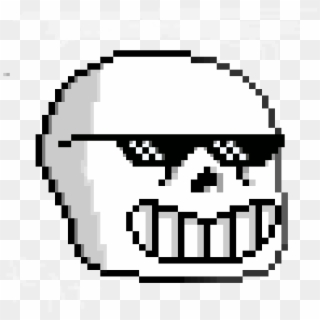 Undertale Sans Head Pixel Art, HD Png Download - vhv