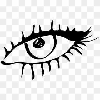 Human Eye Kleurplaat Drawing Eyelid - Scary Eye Clipart Black And White, HD Png Download