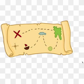 Treasure Map Cartoon Clipart - Cartoon Map With X, HD Png Download ...
