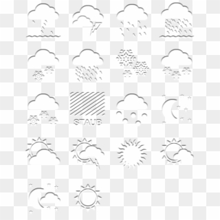 Simple Weather Icons Transparent - Weather Icon White Png, Png Download