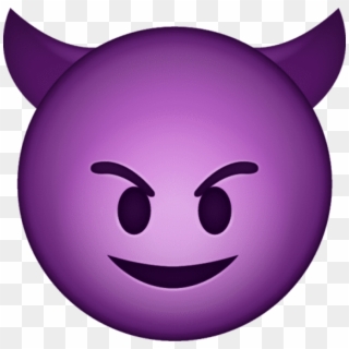 Purple Devil Emoji Png, Transparent Png - 600x585 (#70744) - PinPng