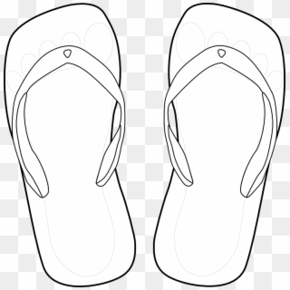 Shoes Clipart Thong - Thongs Black And White, HD Png Download - 777x784 ...