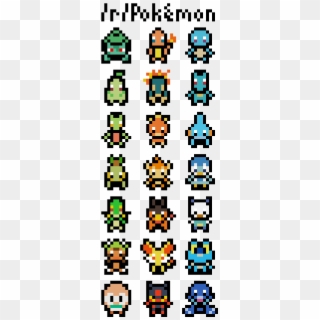 [oc] Starter Pokemon - Starter Pokemon Pixel Art, HD Png Download