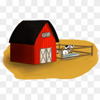 Clipart Info Farm N - Cow In Barn Clip Art, HD Png Download