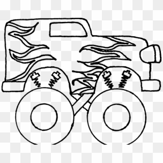 Monster Truck Coloring Sheet Many Interesting Cliparts - Easy Steps To Draw A Monster Truck, HD Png Download