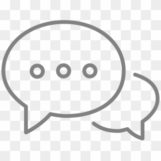 Line Style Icons Chat - Chat White Icon Png, Transparent Png