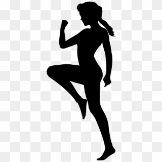 Exercise Silhouette Png - Silhouette Of Woman Working Out, Transparent ...