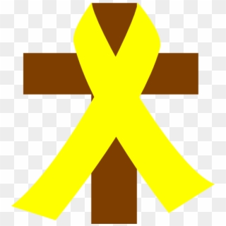Cross With Cancer Ribbon Svg