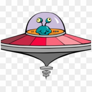 Alien Spaceship Illustration Of A Green Alien Piloting - Alien Cartoon ...