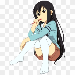 Azusa Nakano K-on Transparent Anime Cute Anime Girl - Girl Anime Cute Thick, HD Png Download