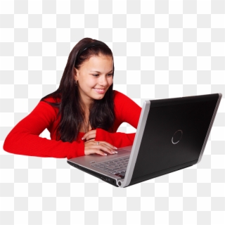 Girl And Computer, HD Png Download - 1279x1150 (#603537) - PinPng