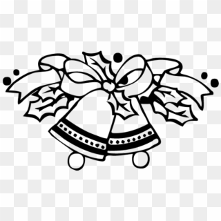 Vector Black And White Christmas Bells Drawing At Getdrawings - Free