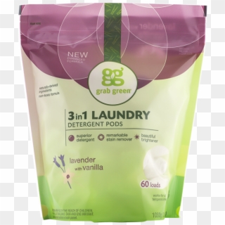 Grab Green Natural 3 In 1 Laundry Detergent Pre-measured - Grab Green Laundry Detergent, HD Png Download