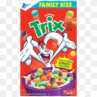 Trix Cereal, Fruit Flavored Corn Puffs Cereal, - Trix Cereal, HD Png ...